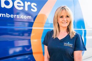 Ann, Office Manager and Co-owner of PCR Plumbers, coordinating customer bookings in Cawood and Selby